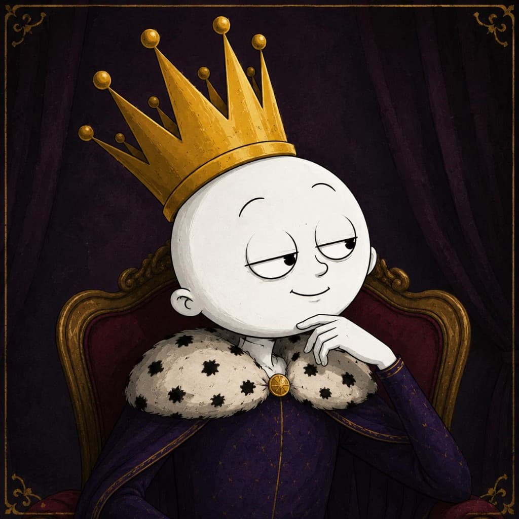Thin King — thin king mascot with crown